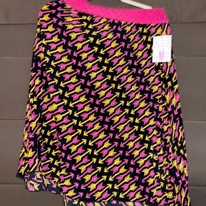 Pink and yellow flowy skirt